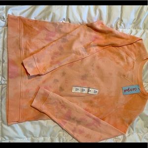 Orange tie dye sweatshirt